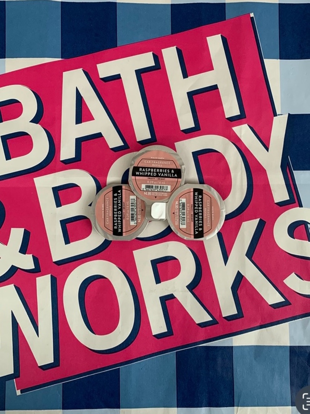 NWT Bath & Body Works Raspberries & Whipped Vanilla Car Fragrance Refills